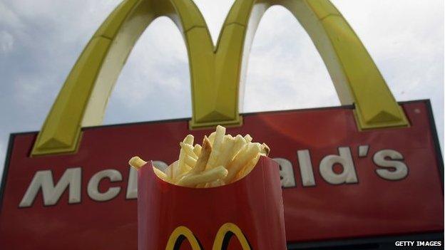 McDonald's logo and french fries