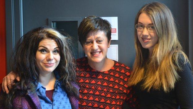 Caitlin Moran (l) and Samantha Shannon (r) join Today programme guest editor Tracey Thorn