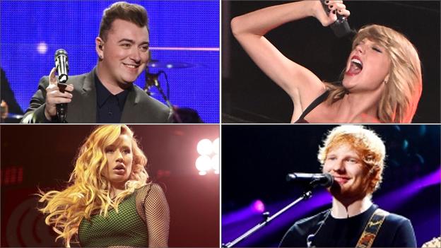 Sam Smith, Taylor Swift, Ed Sheeran and Iggy Azalea