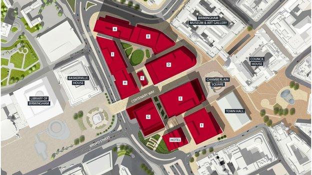 The new road layout