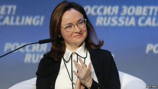 Russian Central Bank Elvira Nabiullina (file pic)