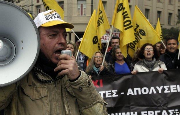 Protest against austerity in Athens (Nov 2014)