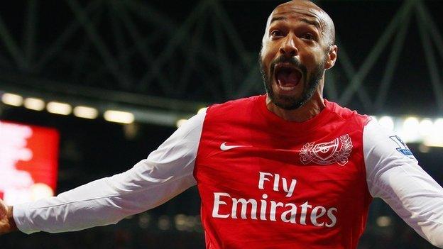 Thierry Henry celebrates