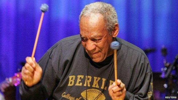 Comedian Bill Cosby plays the vibraphone in Boston, Massachusetts (January 2006)