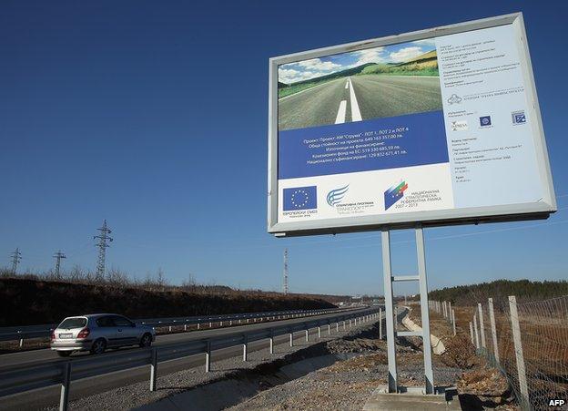 EU-funded road project in Dyakovo, Bulgaria - 13 Jan 14 pic