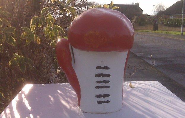 Stolen boxing glove ornament