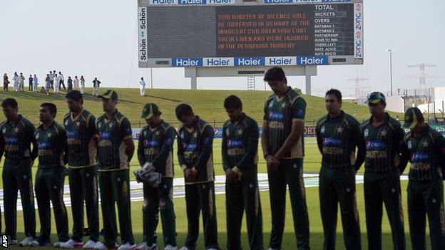 Pakistan's team against New Zealand