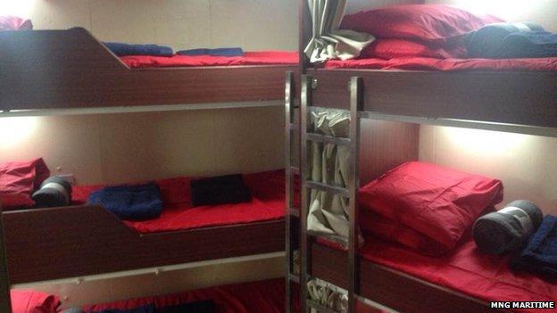 Bunks in ship