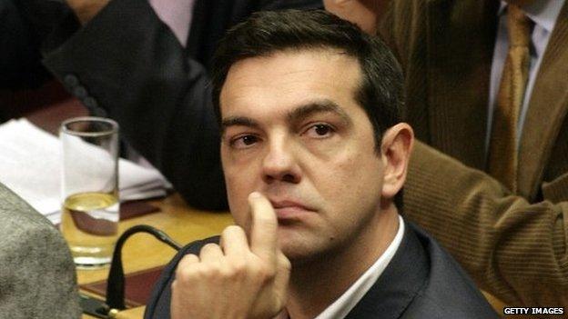 Syriza leader Alexis Tsipras in parliament for the presidential vote (17 December 2014)