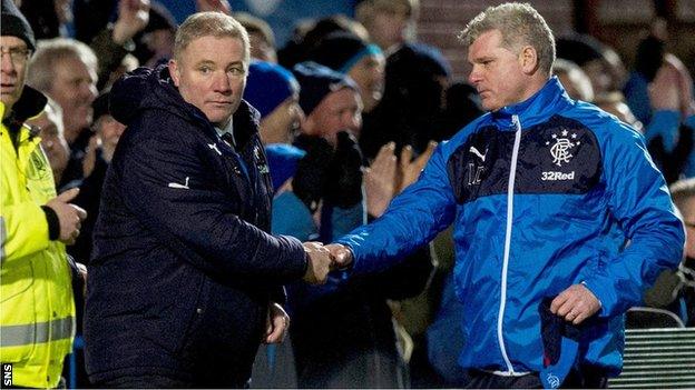 Ally McCoist and coach Ian Durrant