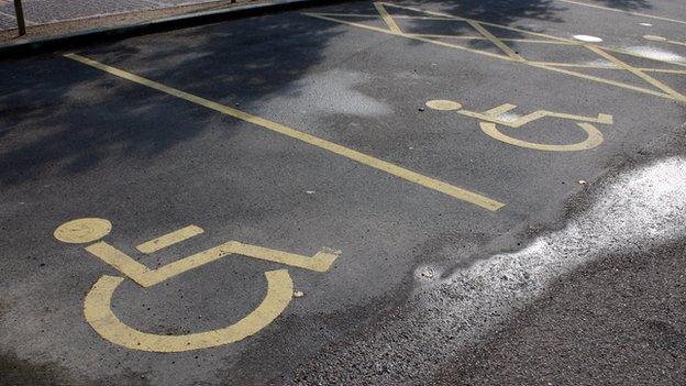 Disabled parking bays