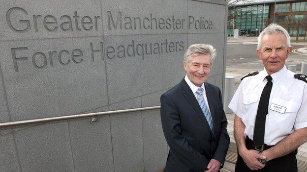 Tony Lloyd (left), police and crime commissioner for Greater Manchester