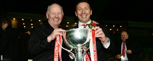 Stewart Milne and Derek McInnes