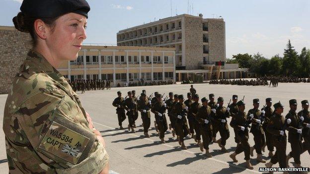 A female soldier in Afghanistan