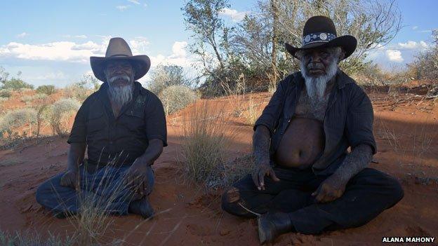 Warlimpirrnga and Joseph, who recognised his footsteps