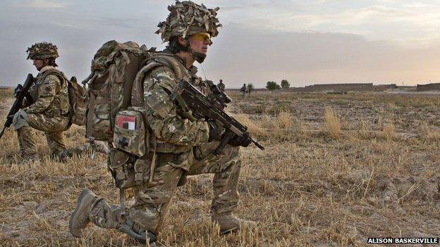 A female soldier in Afghanistan