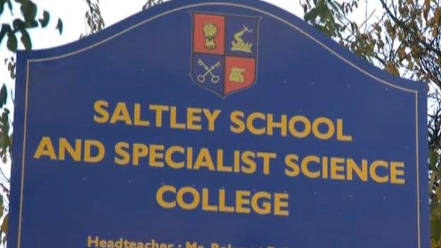 Saltley School sign