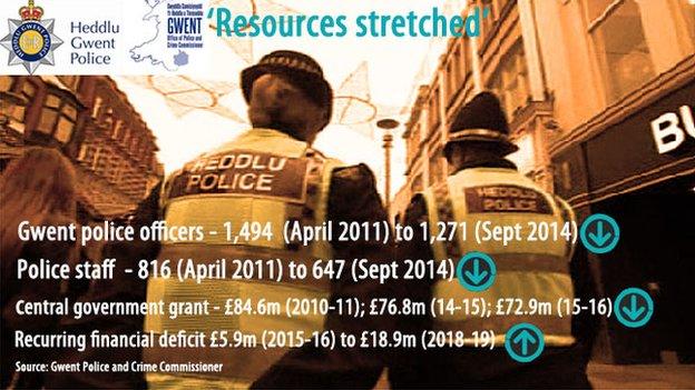 Info graphic on police resources