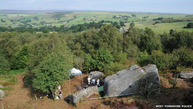 Gemma Simpson's body was buried at Brimham Rocks by Martin Bell