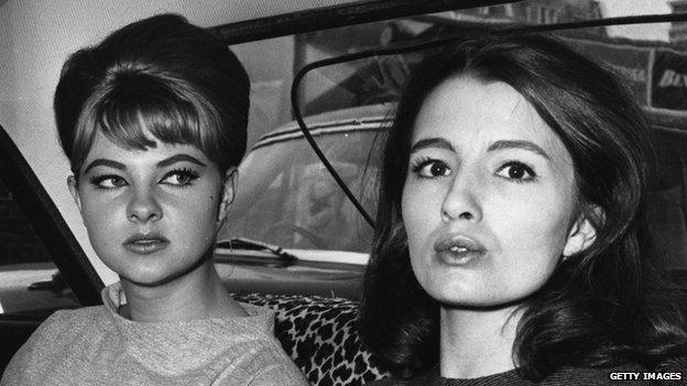 Mandy Rice-Davies and Christine Keeler