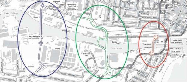 WSP options for Lake Lothing crossing, Lowestoft