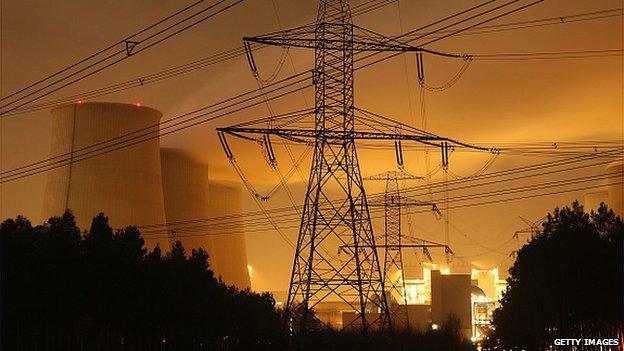 coal-fired power station cooling towers