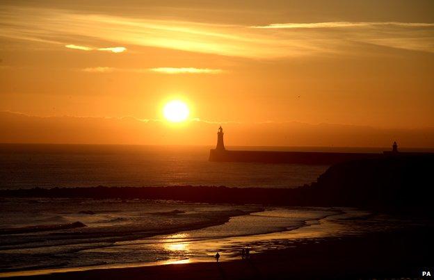 Winter sunrise over Tynemouth