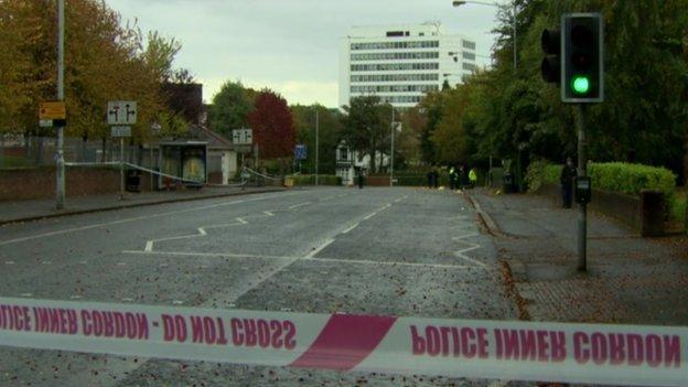 The man died following a road incident on the Malone Road near the Elms student village