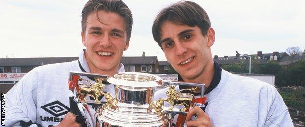 David Beckham and Gary Neville