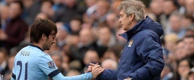 David Silva and Manuel Pellegrini