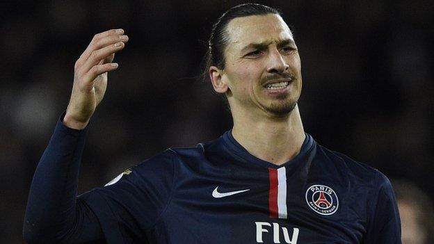 PSG striker Zlatan Ibrahimovic