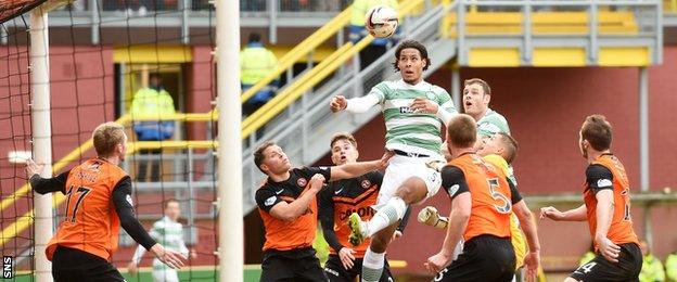 Dundee United and Celtic players