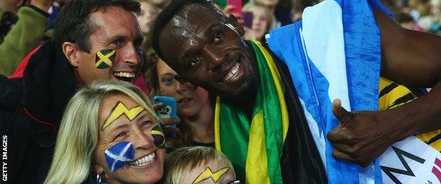 Usain Bolt at the Commonwealth Games