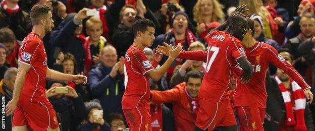 Philippe Coutinho celebrates