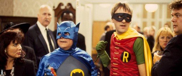 Del Boy and Rodney as Batman and Robin in the 1991 Only Fools and Horses Christmas Special