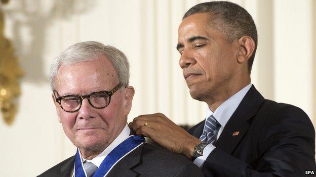 Tom Brokaw with President Obama