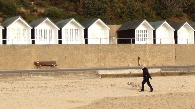 1930s beach huts at Branksome