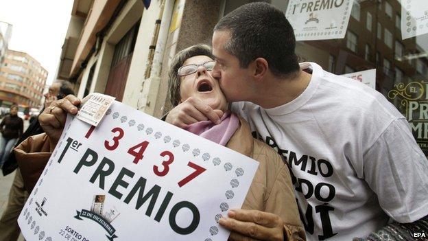 Celebration of first prize in A Coruna