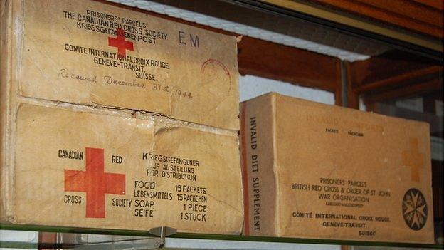 Red Cross food parcels delivered to the Channel Islands, held by the Guernsey Occupation Museum