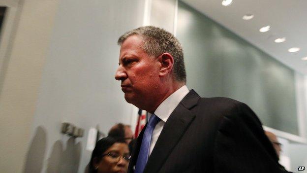 New York City Mayor Bill de Blasio.