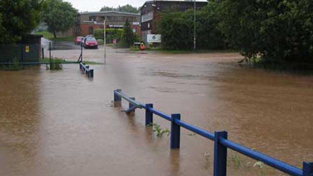 Flooded street