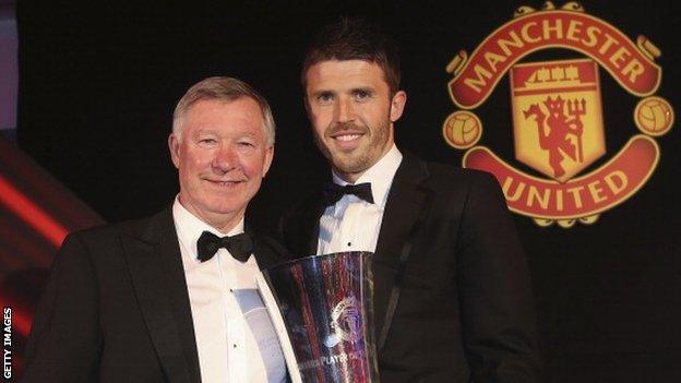 Sir Alex Ferguson and Michael Carrick