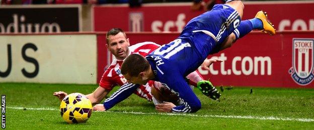 Phil Bardsley and Eden Hazard