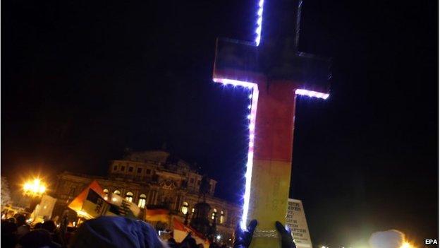 Pegida rally in Dresden, 22 December 2014