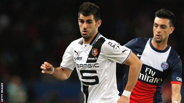 Benfica's Nelson Oliveira was previously loaned to French club Rennes