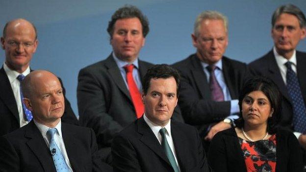 David Willetts (top left) and other current and former members of the Conservative government