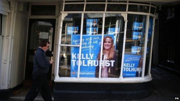 Conservative campaign office during the Rochester by-election