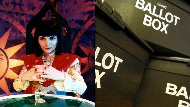 Mystic Meg, ballot boxes