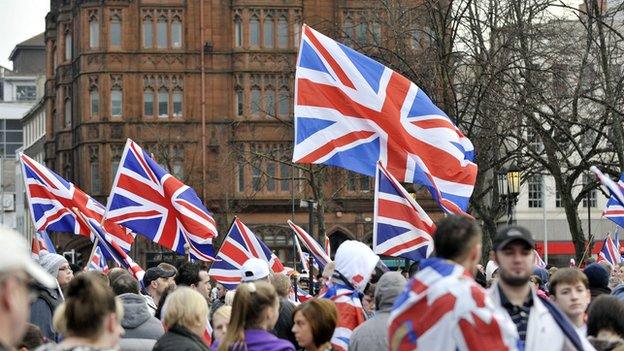 Union flag protest