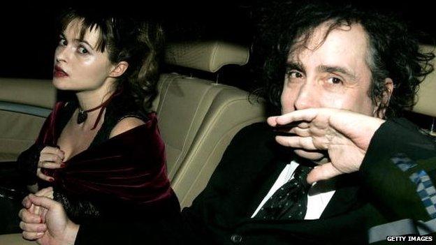 Tim Burton and Helena Bonham Carter at the world premiere of Alice In Wonderland